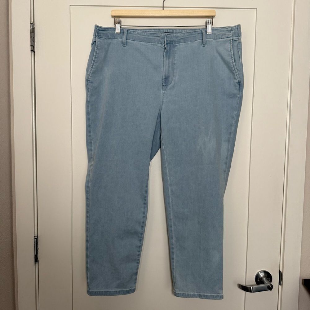 J Jill Denim Ankle Trouser Jeans Womens Plus Sz 22 Blue Slim Leg Pants Casual